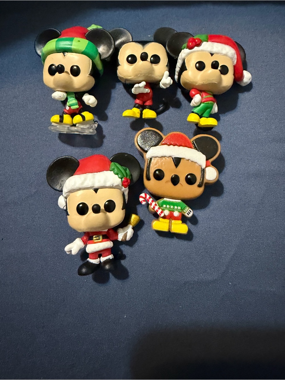 Mickey Mouse Disney Funko Pocket Pop Mini 2" Figure Christmas Lot Of 5